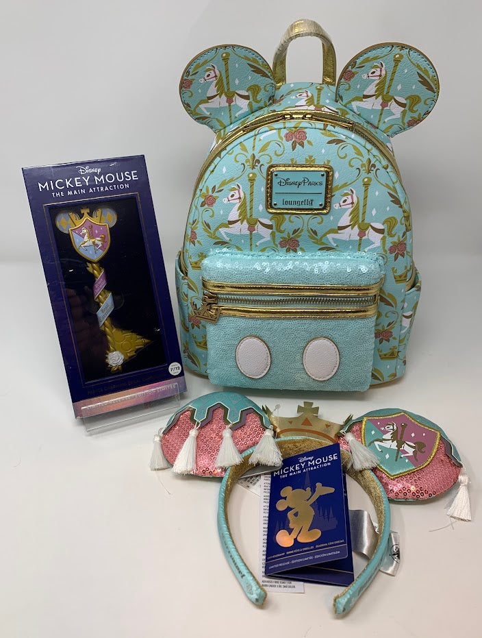 Disney Parks Mini Backpack Ears Key Set Prince Charming Carousel Loung Fragmented Nostalgia