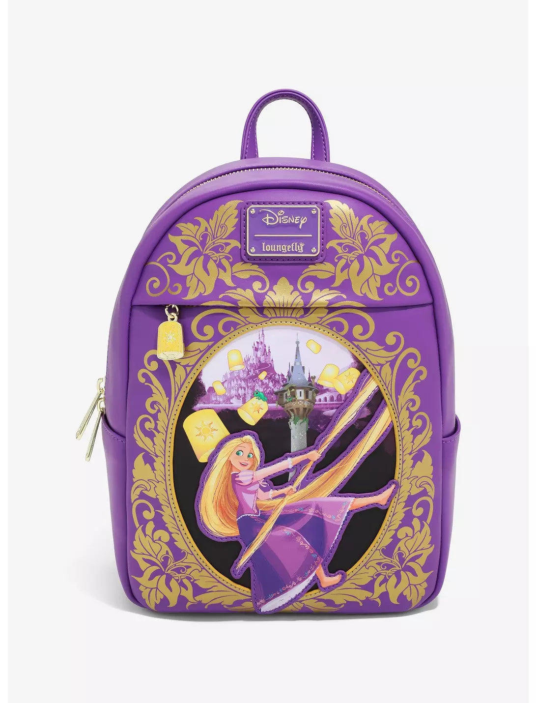 Disney Mini Backpack Tangled Rapunzel Purple And Gold Lantern Loungefl Fragmented Nostalgia