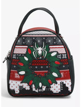 Load image into Gallery viewer, Spiderman Convertible Mini Backpack Christmas Sweater

