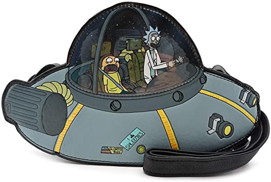 Loungefly Rick and Morty SPACESHIP Crossbody hotsell RARE