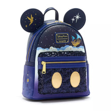 Load image into Gallery viewer, Disney Mini Backpack, Ears, &amp; Key Set Mickey Mouse The Main Attraction Peter Pan&#39;s Flight Loungefly
