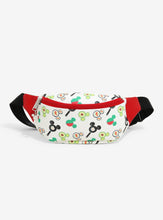 Load image into Gallery viewer, Disney Fanny Pack &amp; Card Holder Set Mickey Mouse Food AOP Loungefly
