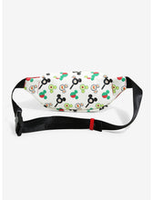 Load image into Gallery viewer, Disney Fanny Pack &amp; Card Holder Set Mickey Mouse Food AOP Loungefly
