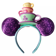 Load image into Gallery viewer, Disney Mini Backpack Ears Key Set Minnie Mouse Main Attraction Tea Party Loungefly
