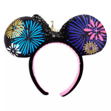 Load image into Gallery viewer, Disney Mini Backpack Ears Set Minnie Mouse The Main Attraction Fireworks &amp; Castle Finale Loungefly
