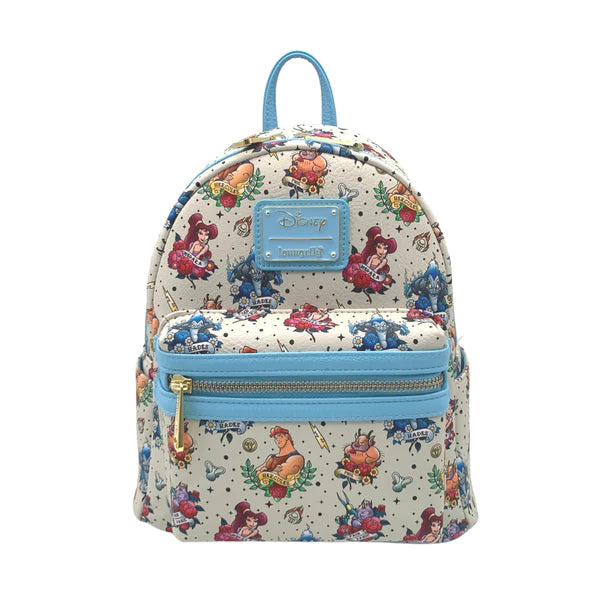 Disney Mini Backpack Hercules Tattoo Design AOP Loungefly