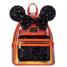 Load image into Gallery viewer, Disney Mini Backpack Minnie Mouse Halloween Iridescent Loungefly
