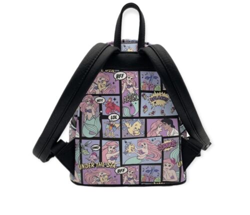 Loungefly Disney The Little deals Mermaid Comic AOP Mini Backpack