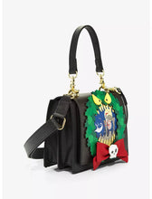 Load image into Gallery viewer, Disney Nightmare Before Christmas Satchel Crossbody Bag Jack Wreath Loungefly
