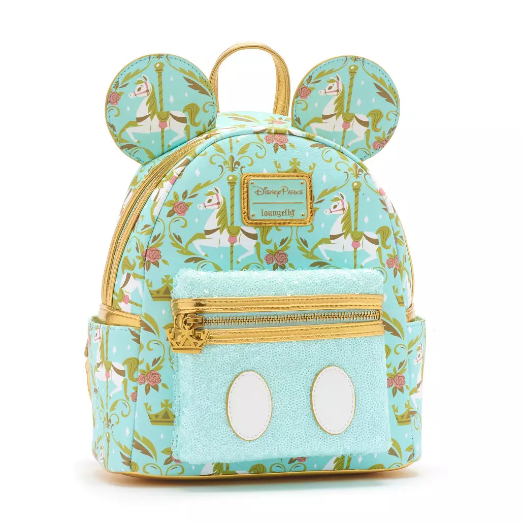 Disney Parks Mini Backpack Mickey Mouse Prince Charming Carousel Loungefly