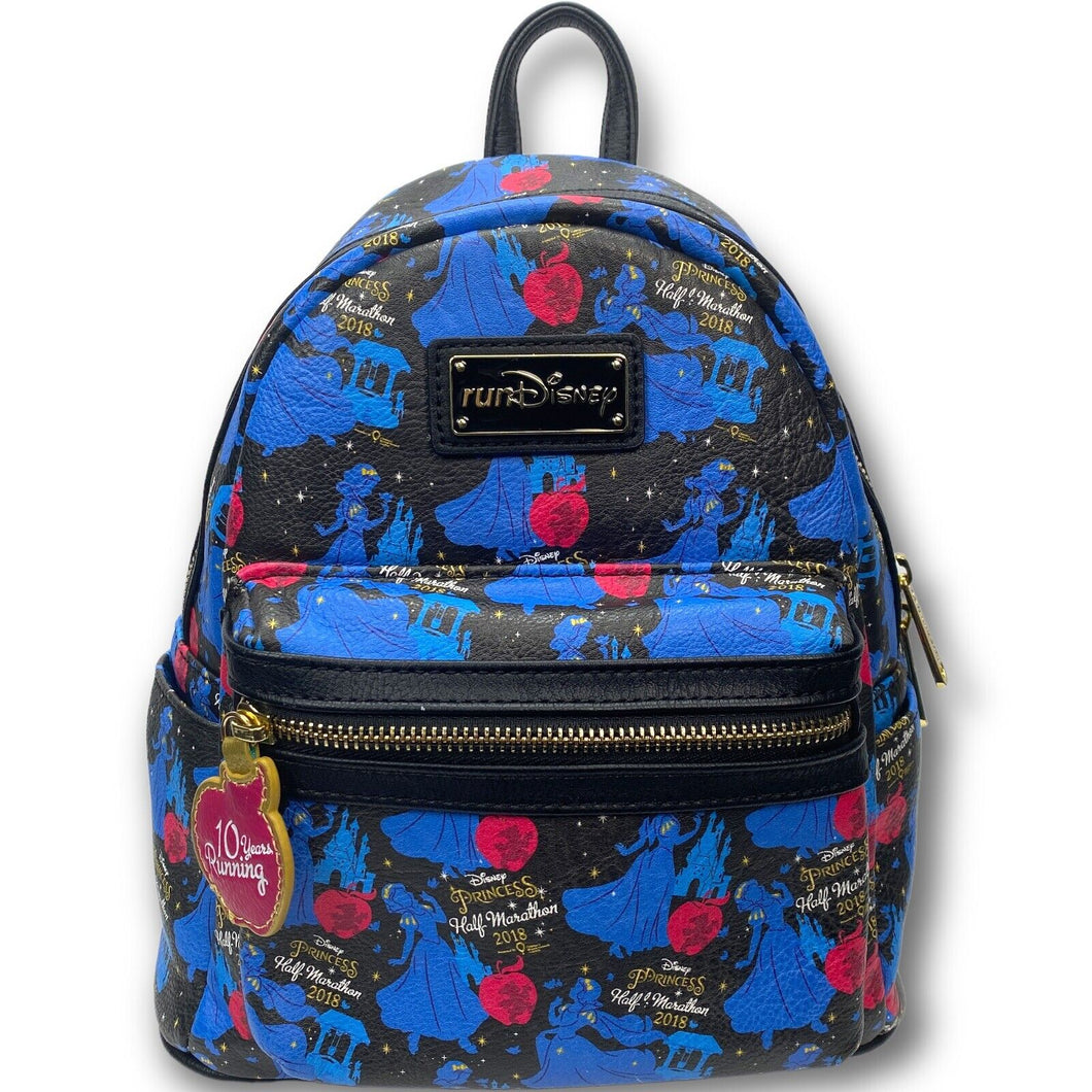 Run Disney Mini Backpack Snow White Half Marathon AOP Loungefly