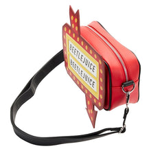 Load image into Gallery viewer, Beetlejuice Crossbody Graveyard Sign GITD Loungefly
