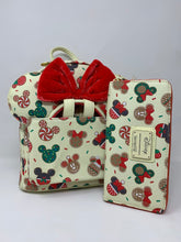 Load image into Gallery viewer, Disney Mini Backpack Wallet Ears Set Christmas Cookie AOP Loungefly
