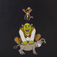 Load image into Gallery viewer, Dreamworks Mini Backpack Shrek, Donkey, and Puss in Boots Triple Pocket Loungefly
