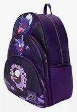 Load image into Gallery viewer, Pokemon Mini Backpack Ghastly Evolutions Triple Pocket Loungefly
