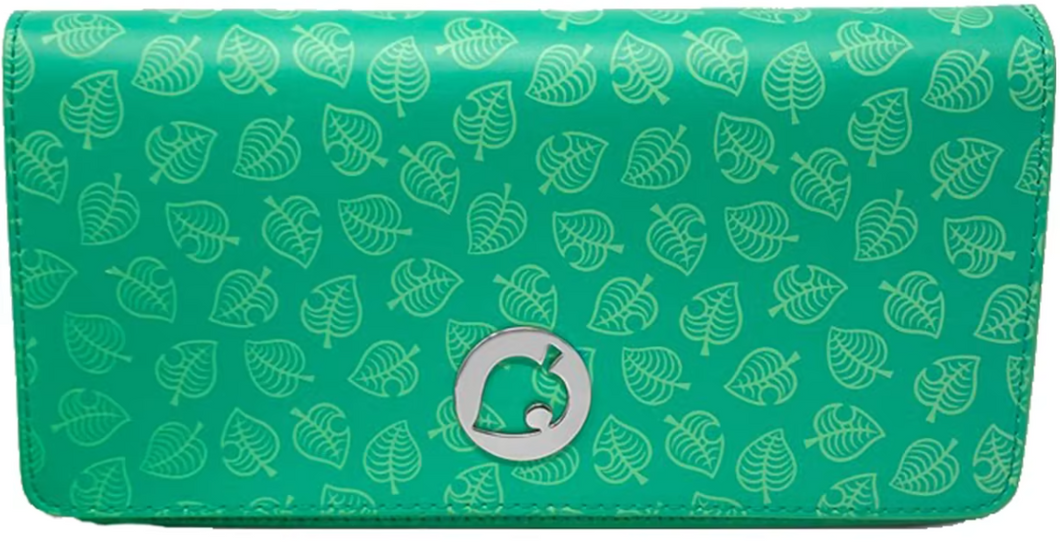 Animal Crossing Nintendo Switch Crossbody Sling Bag Teal Leaves