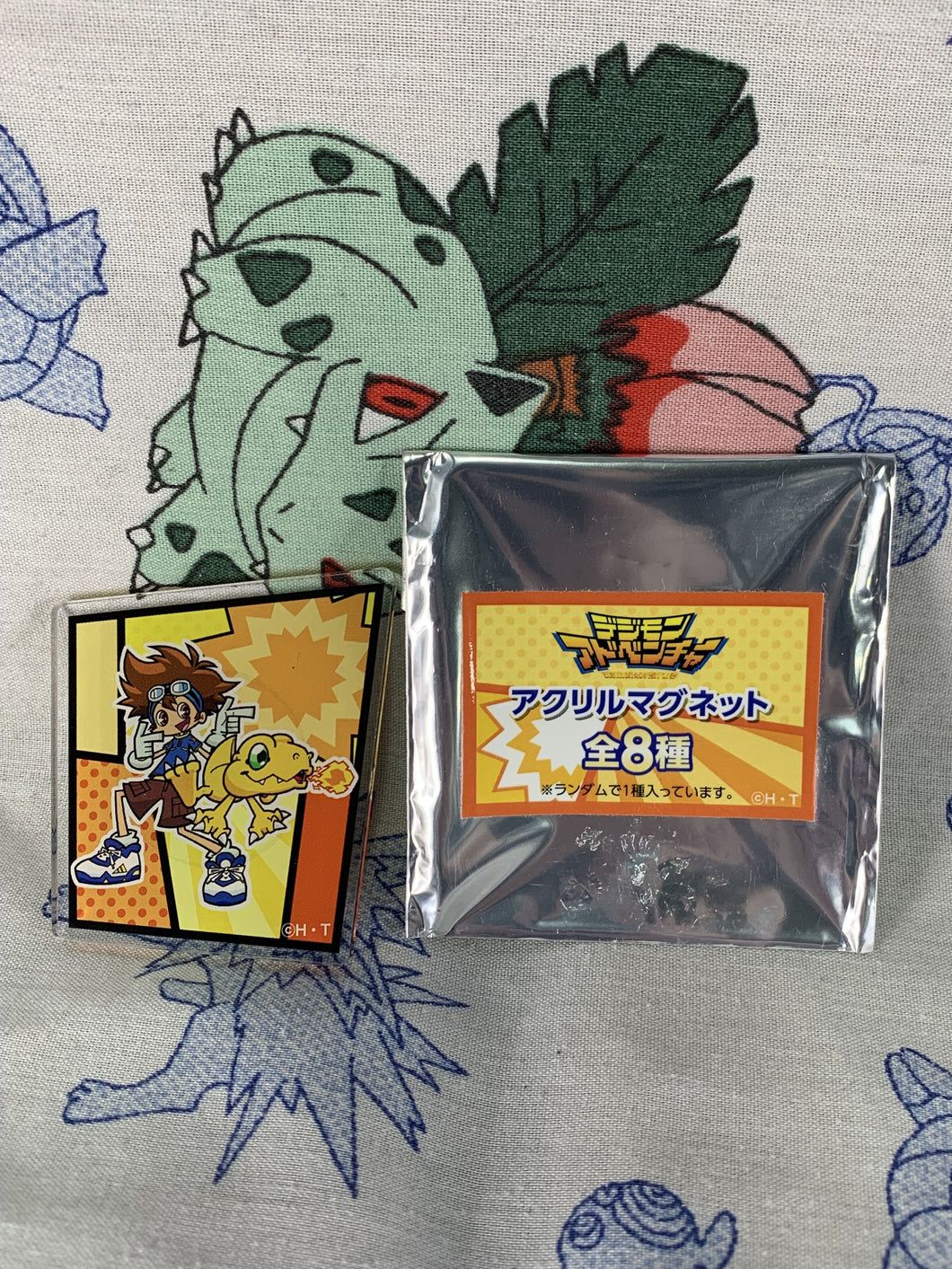 Digimon Adventure Limited Base Goods Acrylic Magnet Tai Yagami with Agumon