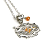 Load image into Gallery viewer, Digimon Adventure Necklace Digivice Taichi Yagami and Agumon Anahita Stones
