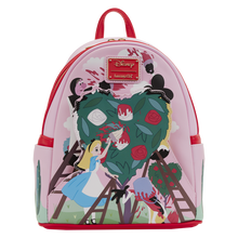 Load image into Gallery viewer, Disney Mini Backpack Alice in Wonderland Painting the Roses Red Loungefly
