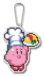 Kirby Rubber Keychain Kirby with Omelet Pixel Kirby Gourmet Ichiban Kuji Bandai