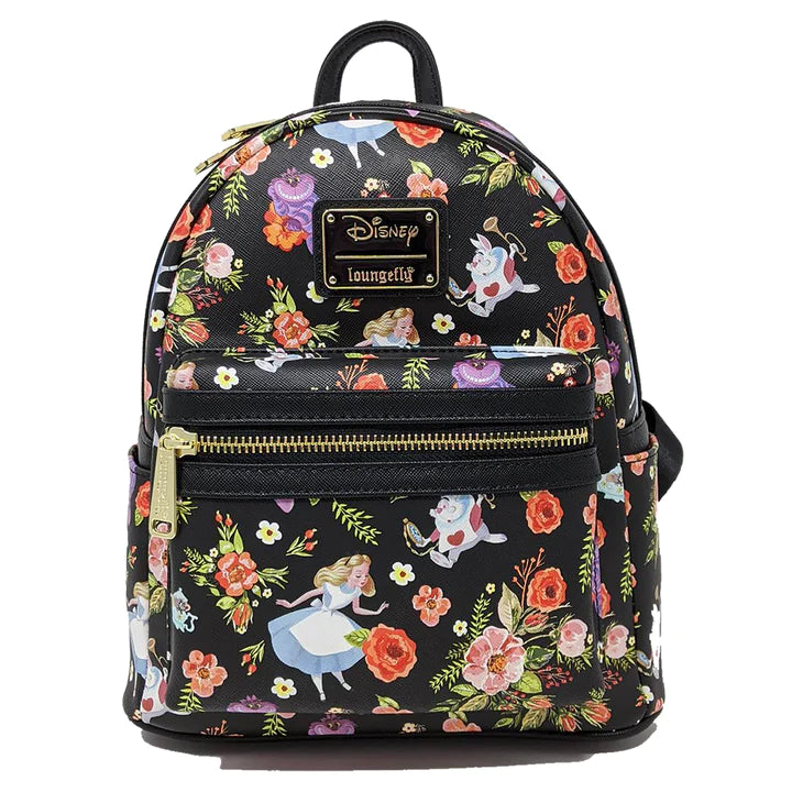 Disney Mini Backpack Alice in Wonderland Floral AOP Loungefly