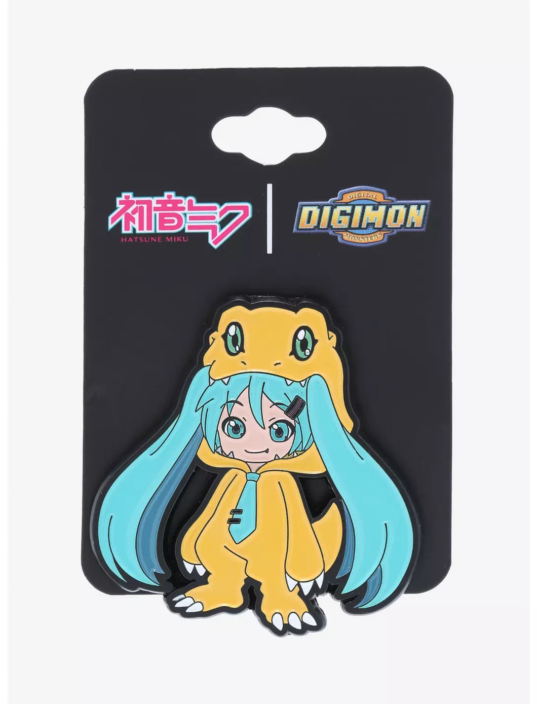 Piapro x Digimon Enamel Pin Hatsune Miku Agumon Bioworld