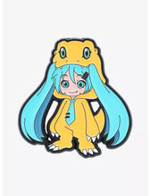 Load image into Gallery viewer, Piapro x Digimon Enamel Pin Hatsune Miku Agumon Bioworld
