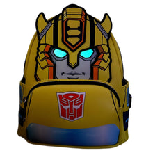 Load image into Gallery viewer, Transformers Mini Backpack Bumble Bee GITD Loungefly
