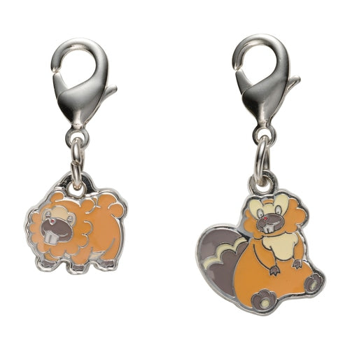 Pokemon Metal Charm Set Bidoof & Bibarel National Encyclopedia Pokemon Center