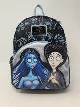 Load image into Gallery viewer, Corpse Bride Mini Backpack Emily and Victor Valentine GITD Loungefly
