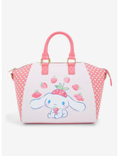Load image into Gallery viewer, Sanrio Tote Satchel Bag Cinnamoroll Strawberry Loungefly
