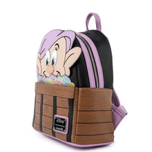 Load image into Gallery viewer, Disney Mini Backpack Snow White and the Seven Dwarfs Dopey in Minecart Loungefly

