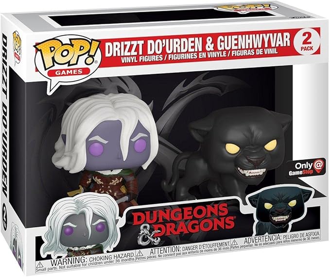 Dungeons & Dragons Figure Drizzt Do'Urden and Guenhwyvar Pop! Games 2 Pack Funko