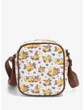 Load image into Gallery viewer, Pokemon Crossbody Pikachu &amp; Eevee Floral Loungefly
