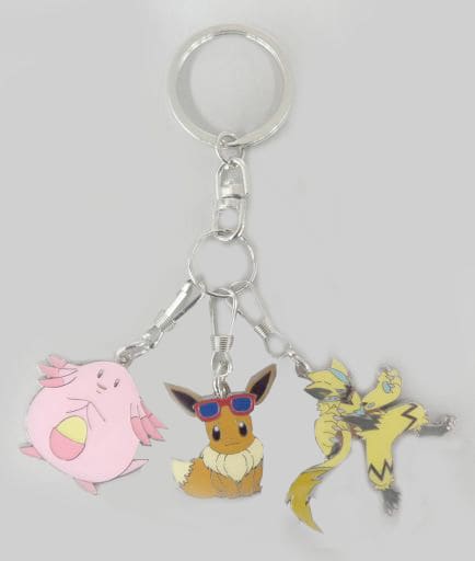 Pokemon Keychain Eevee, Chansey, & Zeraora Everyone's Story Movic