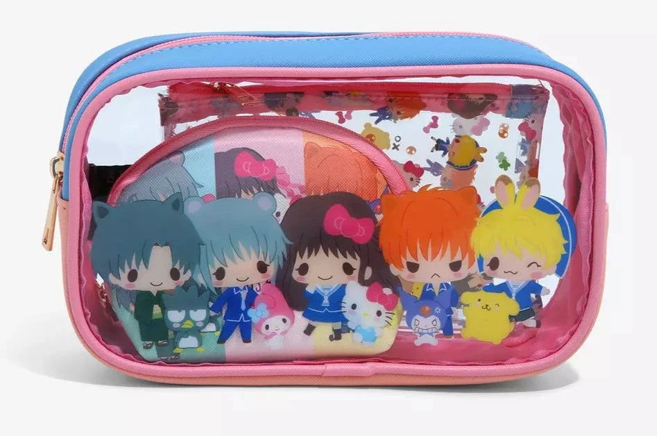 Fruits Basket x Hello Kitty and Friends Cosmetic Bag Set Chibi Bioworld
