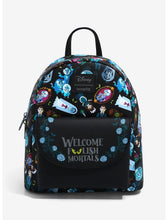 Load image into Gallery viewer, Disney Parks The Haunted Mansion Welcome Foolish Mortals Mini Backpack Loungefly
