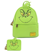 Load image into Gallery viewer, Dr. Seuss Mini Backpack Wallet Set The Grinch Cosplay Loungefly
