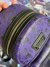 Load image into Gallery viewer, Disney Parks Mini Backpack Haunted Mansion Wallpaper Loungefly
