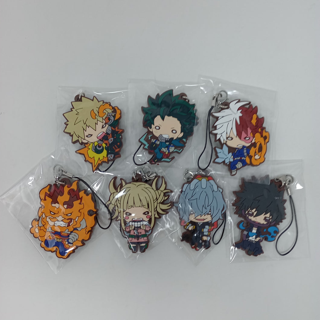 My Hero Academia Rubber Keychain Collection Set 2 Heroes and Villains T-ARTS