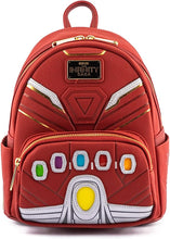 Load image into Gallery viewer, Marvel Mini Backpack Infinity War Saga Iron Man Gauntlet Light-Up Loungefly
