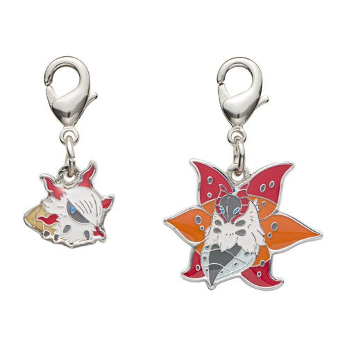 Pokemon Metal Charm Set Larvesta & Volcarona National Encyclopedia Pokemon Center