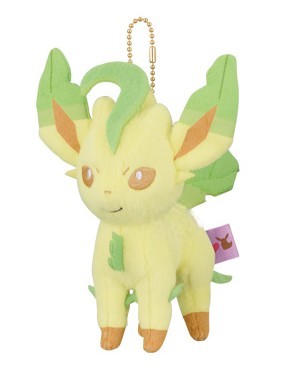Pokemon Plush Leafeon Keychain I Heart Eevee 2012 Banpresto