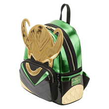 Load image into Gallery viewer, Marvel Mini Backpack Loki Metallic Cosplay Loungefly
