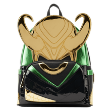 Load image into Gallery viewer, Marvel Mini Backpack Loki Metallic Cosplay Loungefly
