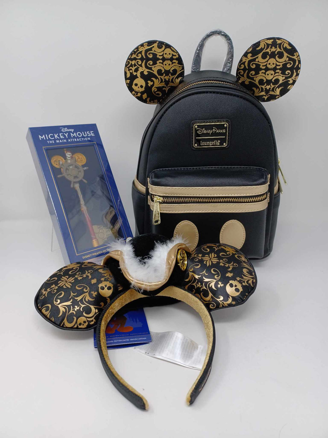 Disney Mini Backpack, Ears, and Key Set Mickey Mouse The Main Attraction Loungefly