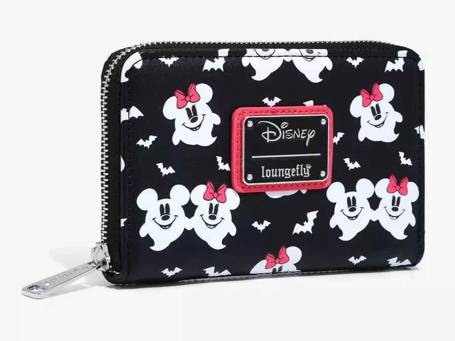 Disney Wallet Mickey and Minnie Mouse Ghost AOP GITD Loungefly