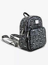 Load image into Gallery viewer, Disney Mini Backpack to Crossbody and Wallet Mickey Mouse B&amp;W Plane Crazy Loungefly
