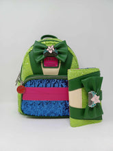 Load image into Gallery viewer, Disney Mini Backpack and Wallet Set Mulan Cosplay Sequin Loungefly
