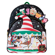 Load image into Gallery viewer, Disney Mini Backpack The Nightmare Before Christmas Town Carousel GITD Loungefly
